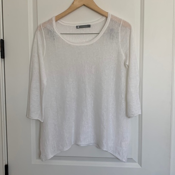 InCashmere Women’s Linen Tunic Top White S - Picture 1 of 6